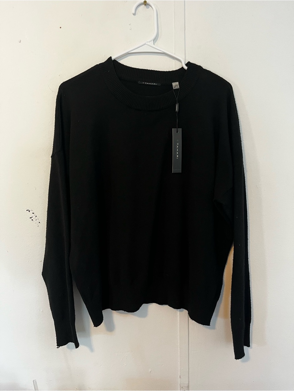 Tahari Black Crewneck Sweater - Women's Classic Knit